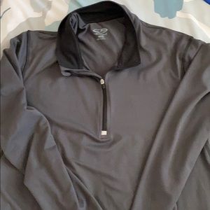 Grey dry fit workout jacket